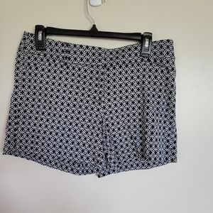 White House Black Market Black and White Patterned Shorts